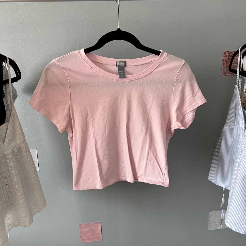 Baby pink crop top
